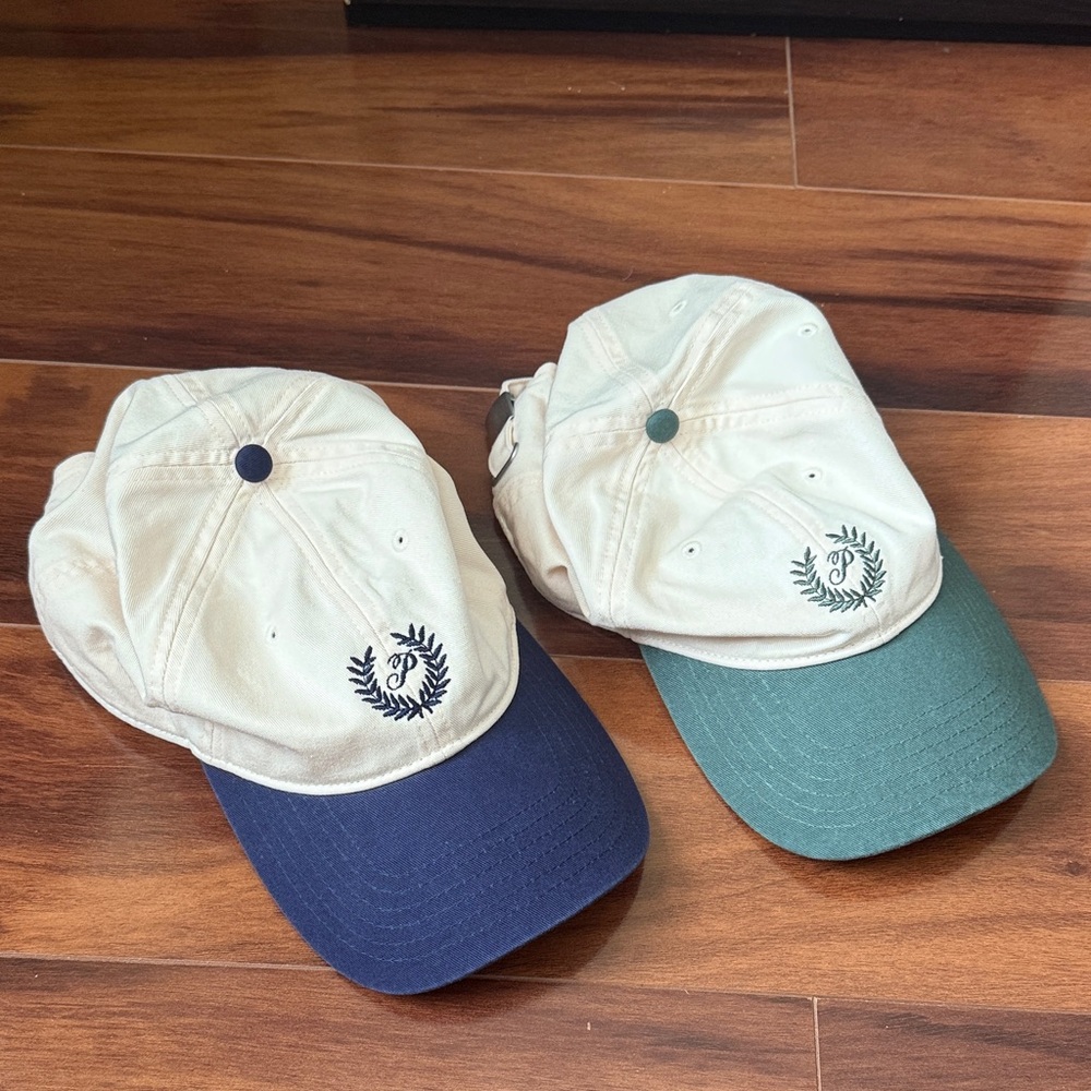 PINK Victoria's Secret Blue and Green Caps